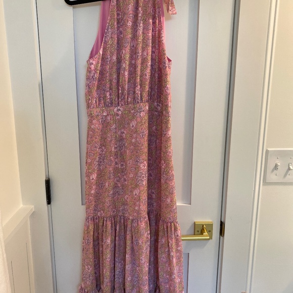 likely pink floral dress Kearny Ruffle Maxi Dress  Pink Floral